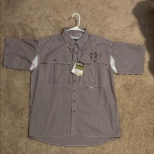 Men's Drake Mississippi state Plaid Wingshooter’s Shirt Medium